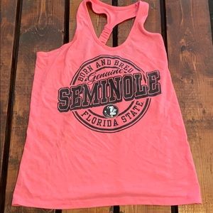 Pink FSU Seminoles tank top